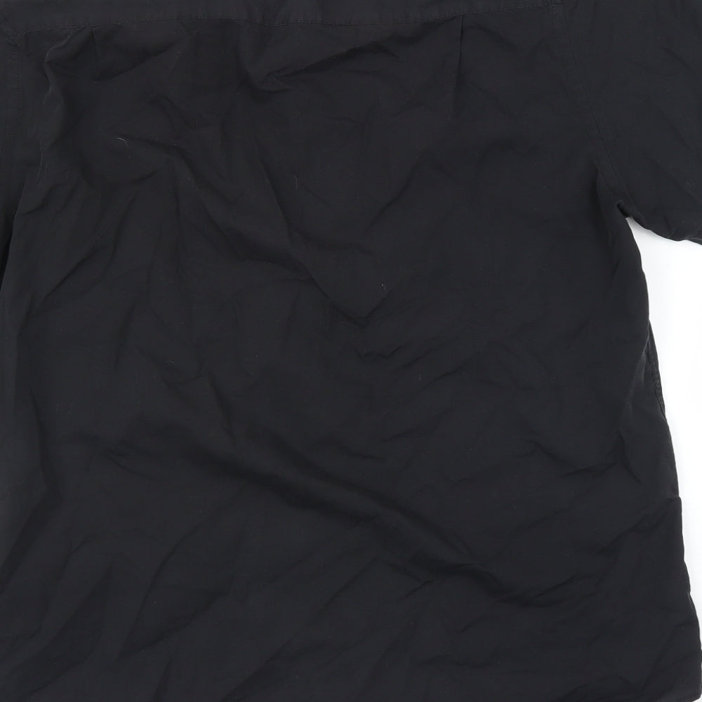 F&F Mens Black Button-Up Size 16