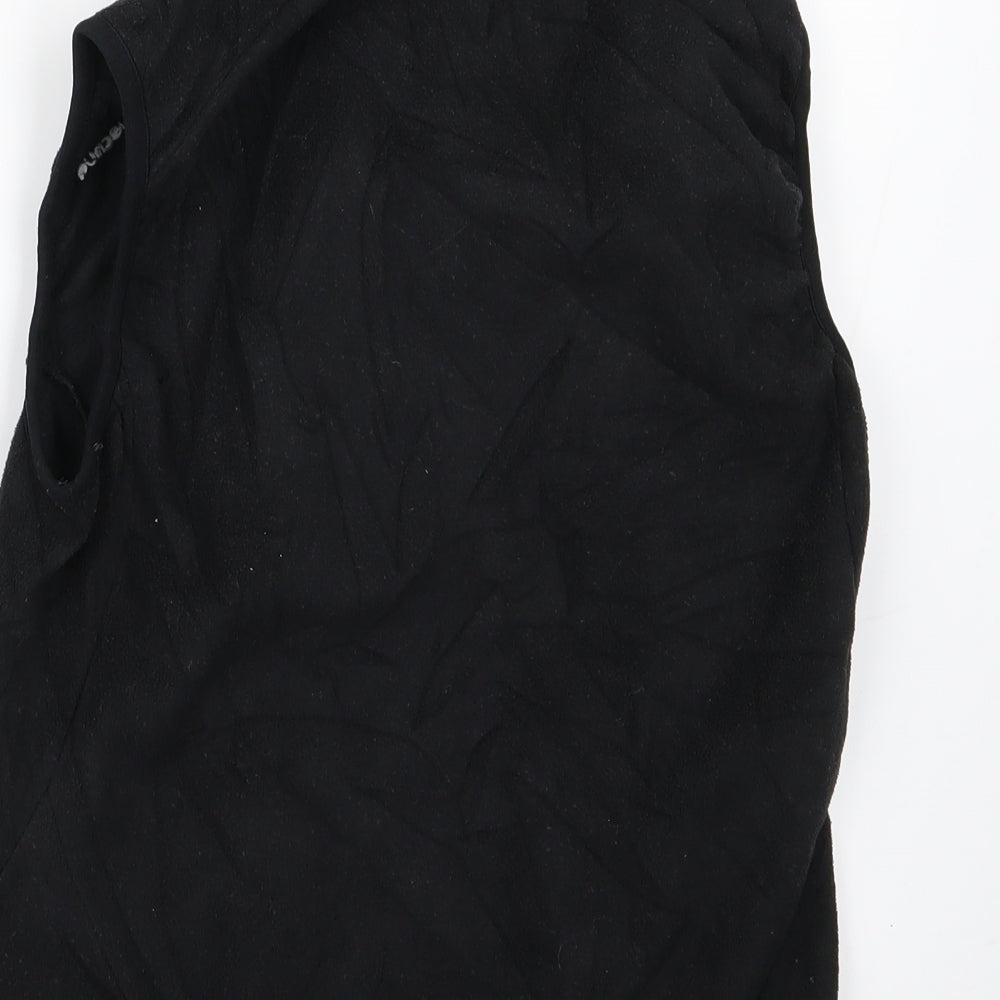 Preworn Womens Black Gilet Jacket Size 2XS