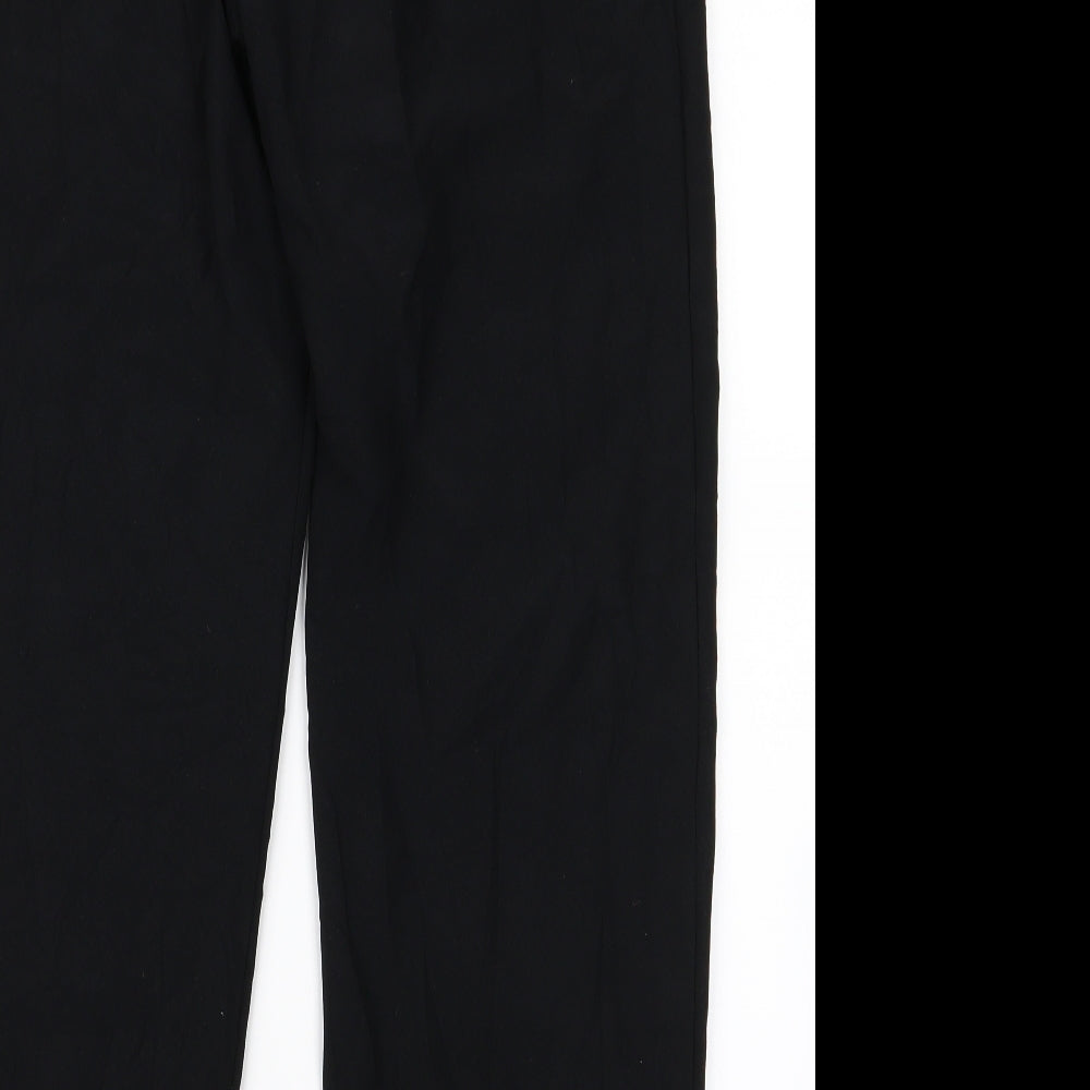 Wallis Womens Black Trousers Size 12 L28 in