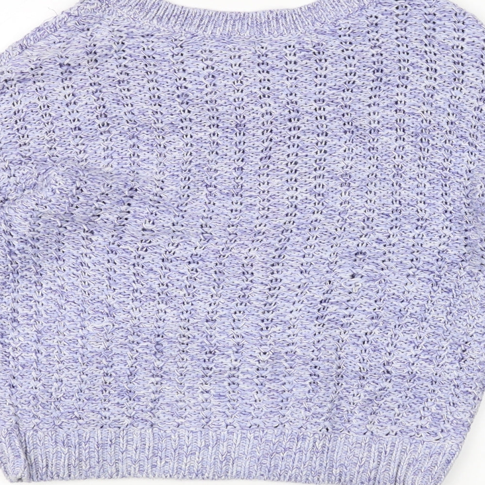 New Look Womens Blue Knit Pullover Jumper Size 8