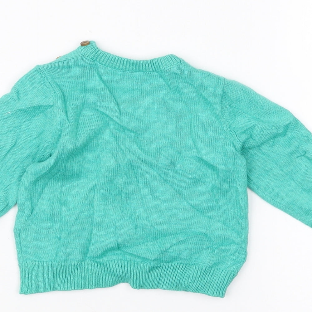 Marks and Spencer Baby Green Pullover Jumper Size 3-6 Months