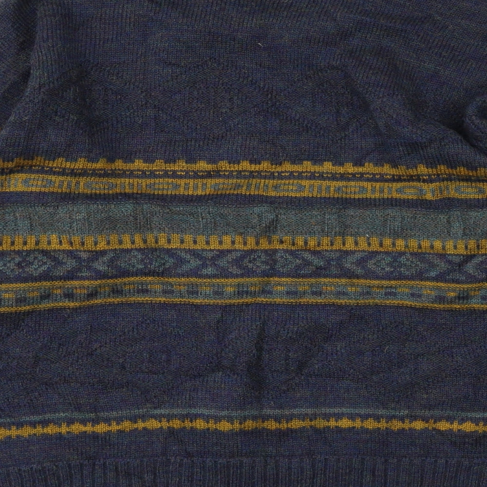 Pegasus Womens Blue Knit Pullover Jumper Size M