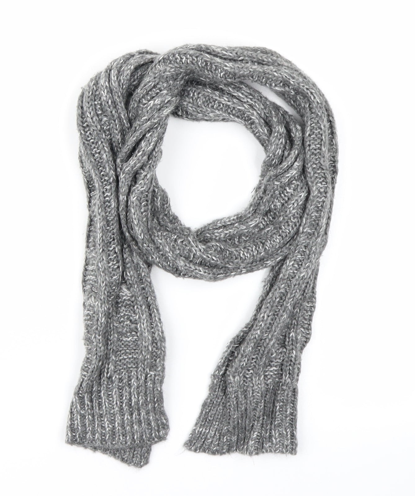 Preworn Womens Grey Knit Scarf