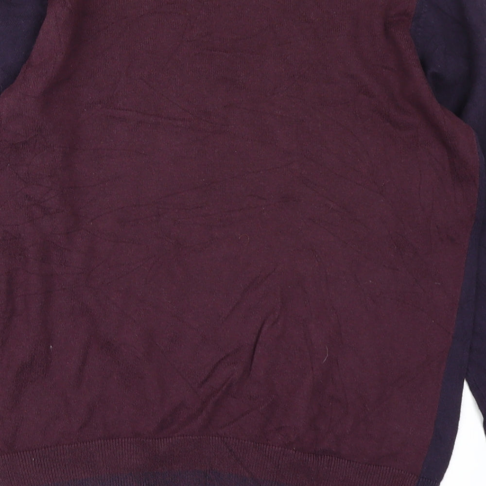 M&S Mens Purple Pullover Jumper Size M