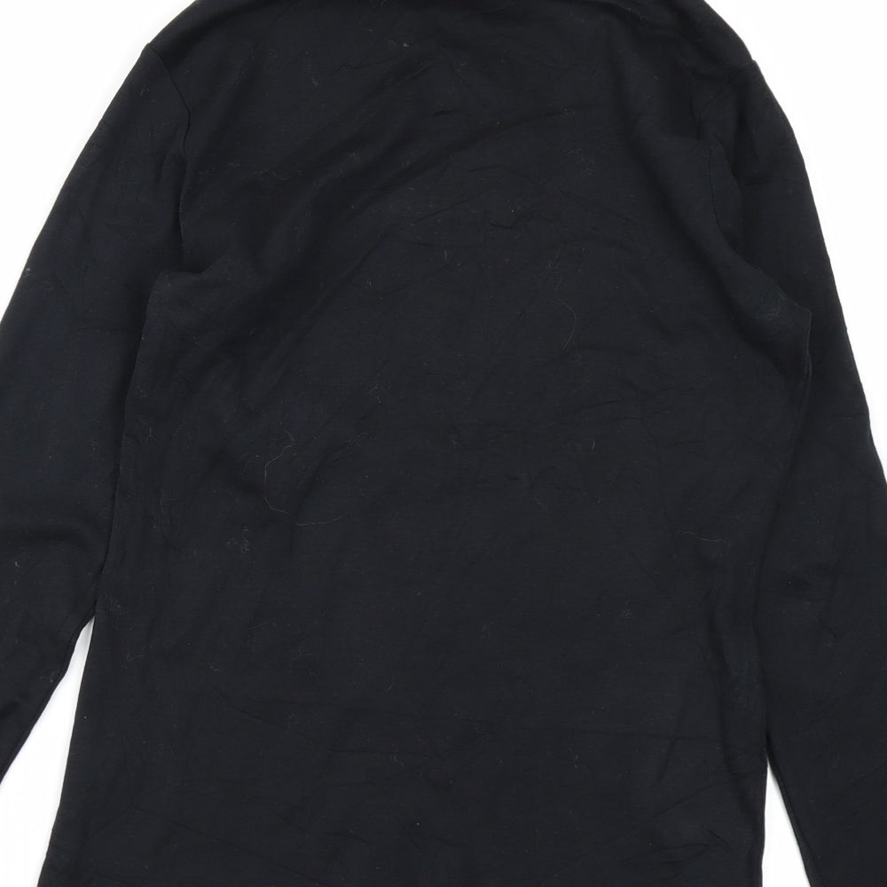 Intuition Essentials Womens Black Basic T-Shirt Size 12