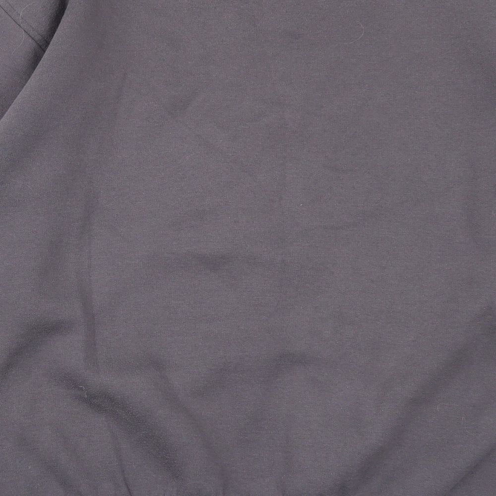 Midnight Sun Design Womens Grey Pullover Sweatshirt Size S
