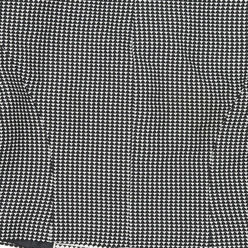 NEXT Womens Black Geometric Jacket Blazer Size 10