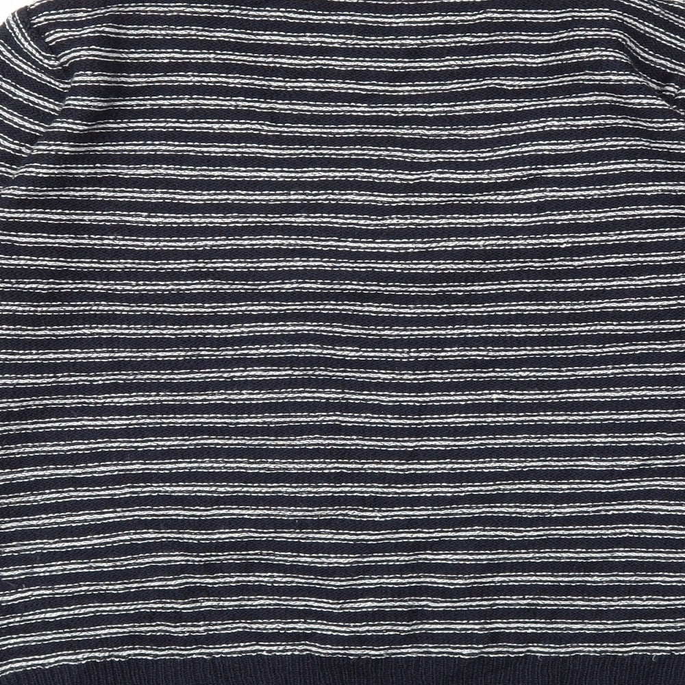Per Una Womens Blue Striped Pullover Jumper Size M
