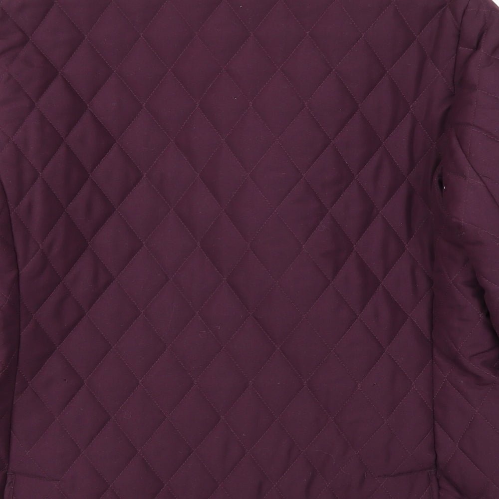 Preworn Womens Purple Jacket Coat Size 14