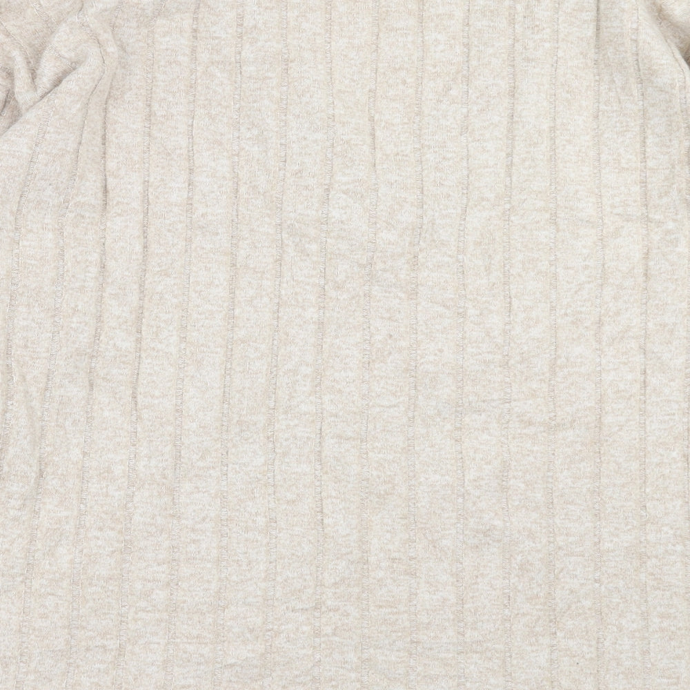 ASOS Womens Beige Striped Pullover Jumper Size 10