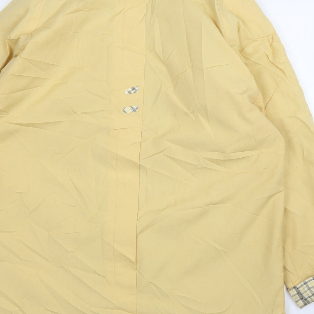 Living Womens Yellow Overcoat Coat Size 10