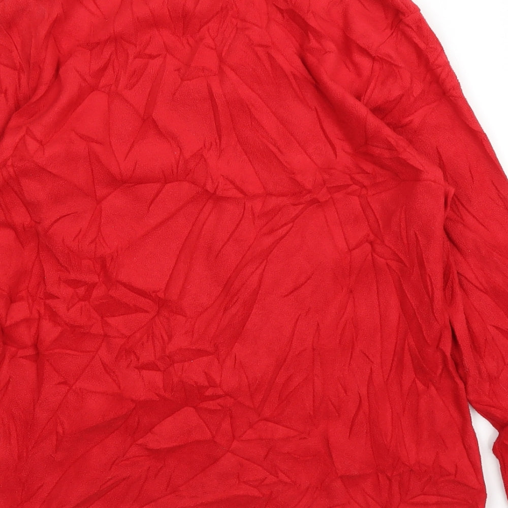 TU Womens Red Solid Top Pyjama Top Size 10