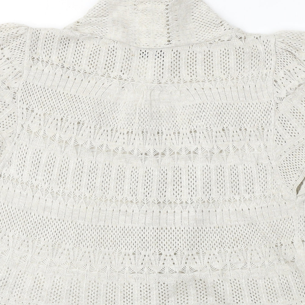 Marks and Spencer Womens Beige Cardigan Jumper Size 12