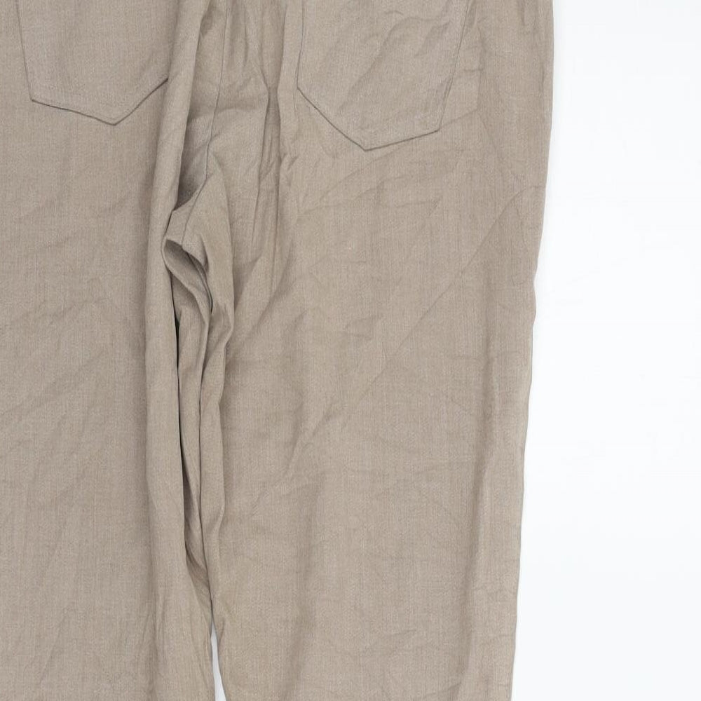 Marks and Spencer Womens Beige Trousers Size 12 L25 in