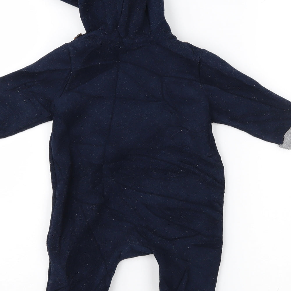 Jasper Conran Baby Blue Overcoat Snowsuit Size 0-3 Months