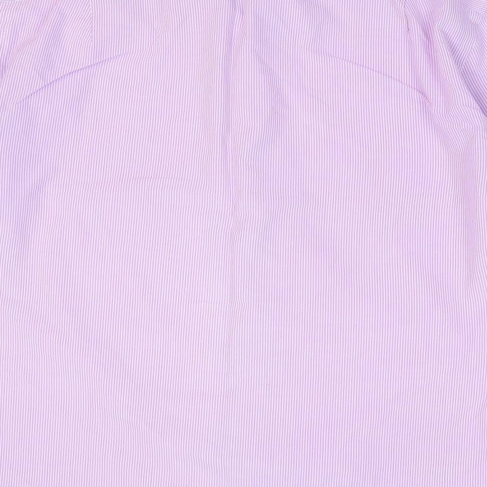 Tailor & Cutter Mens Pink Striped Dress Shirt Size 42