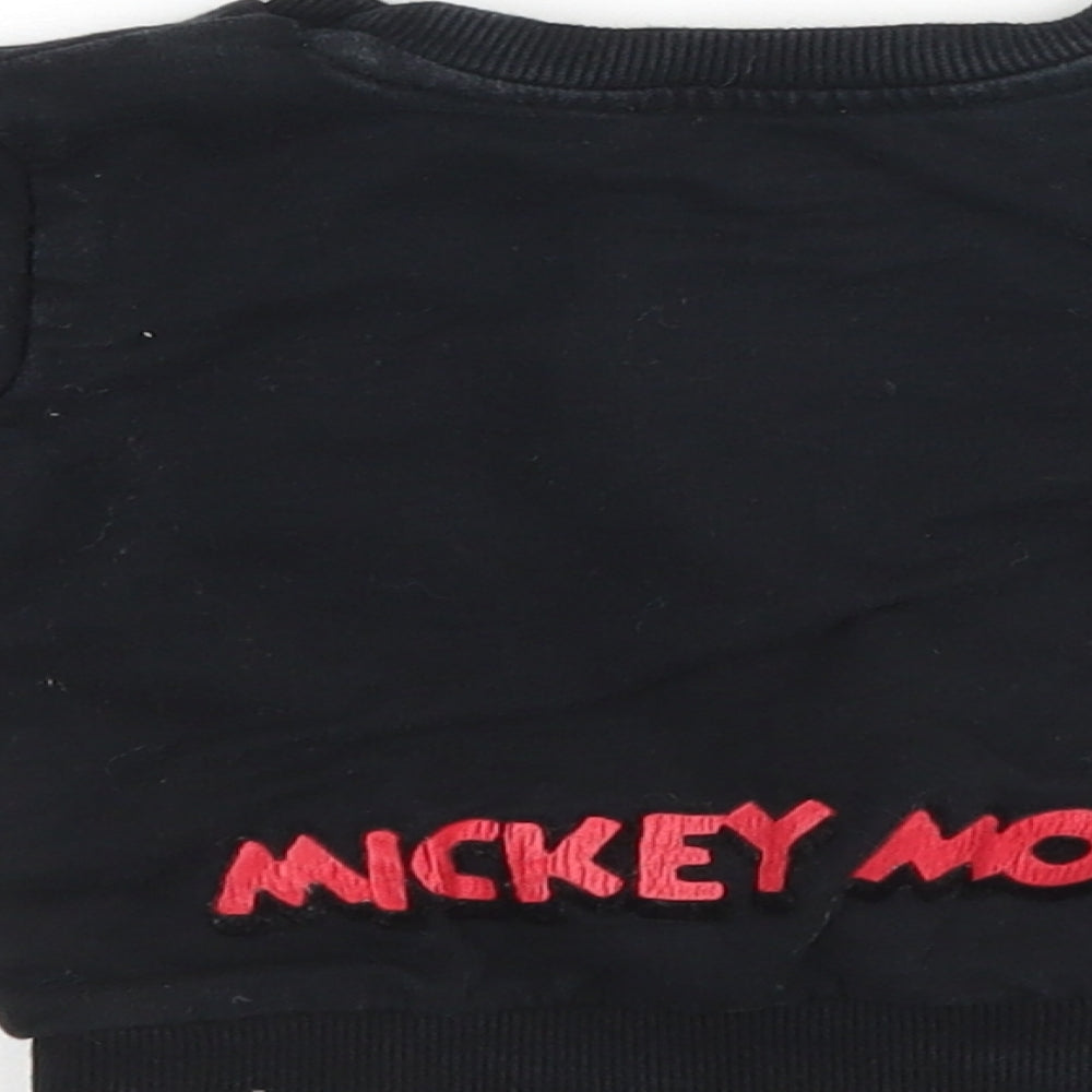 Primark Disney Baby Black Pullover Jumper Size 9-12 Months - MICKEY MOUSE