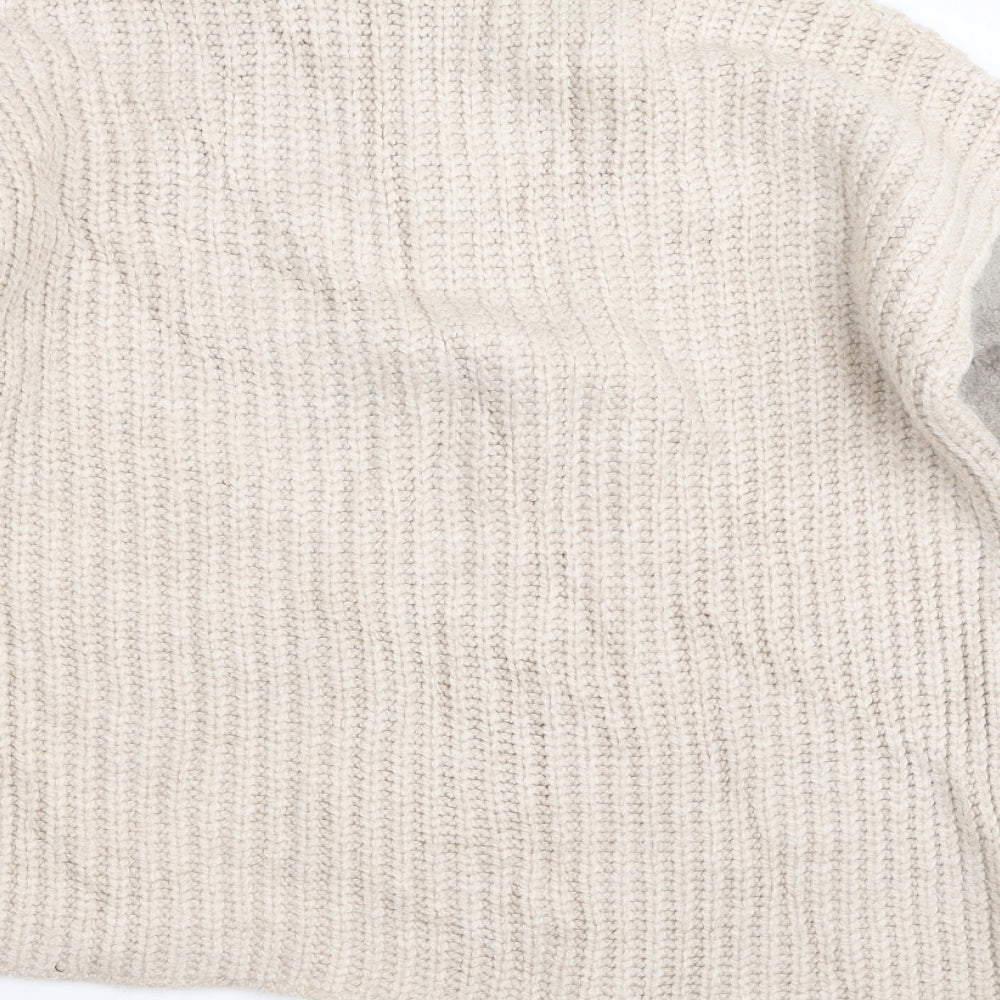 Marks and Spencer Womens Beige Knit Pullover Jumper Size S - Colour Block