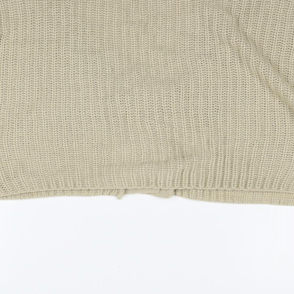 Missguided Womens Beige Cardigan Jumper Size S