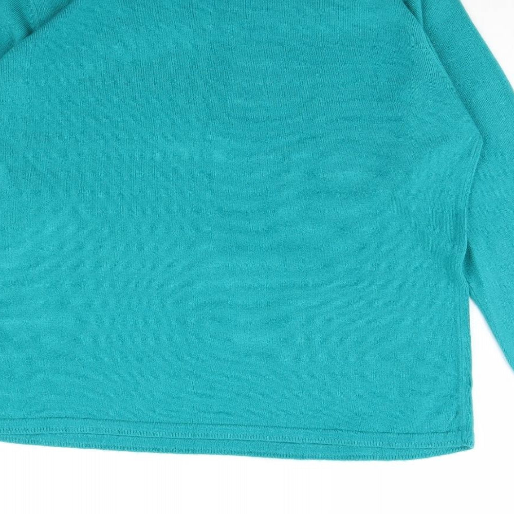 BM Womens Green Pullover Jumper Size S