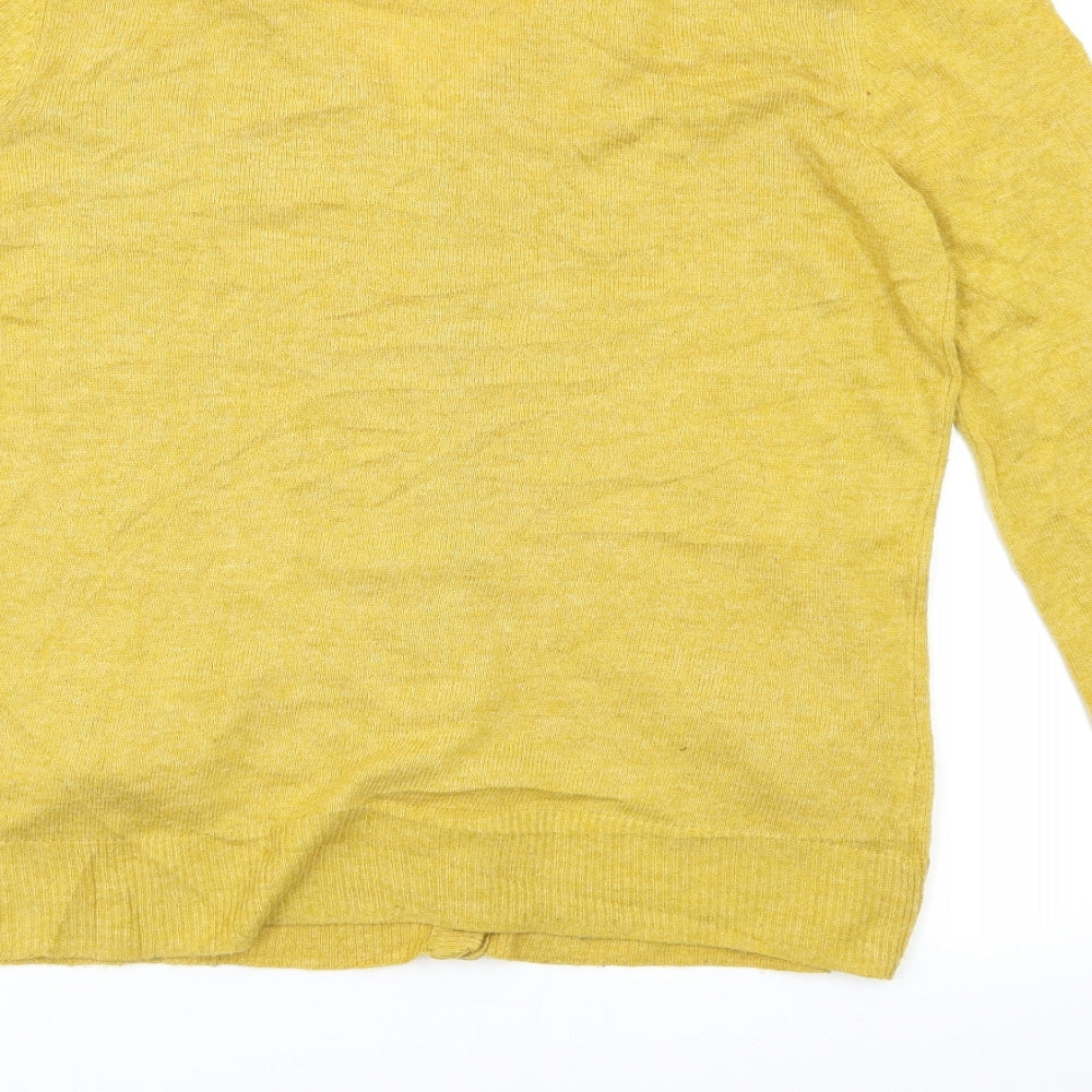 Preworn Womens Yellow Cardigan Jumper Size S