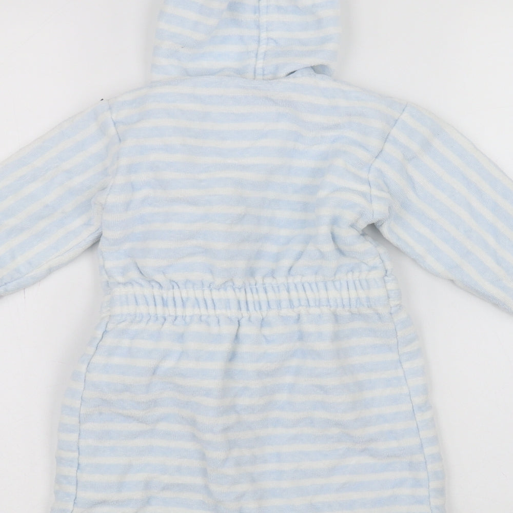 Mothercare Baby Blue Striped Babydoll Robe Size 9-12 Months