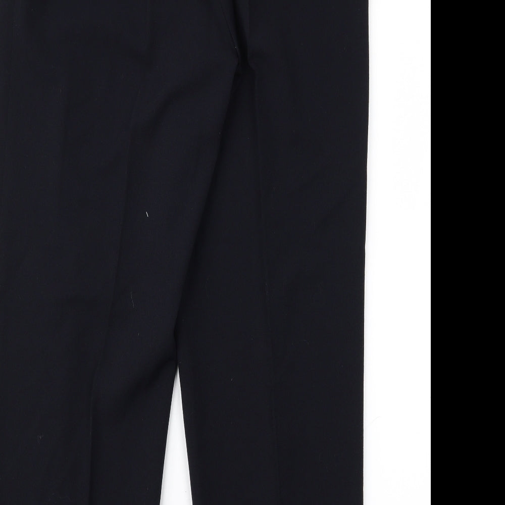 Preworn Womens Black Trousers Size 14 L23 in