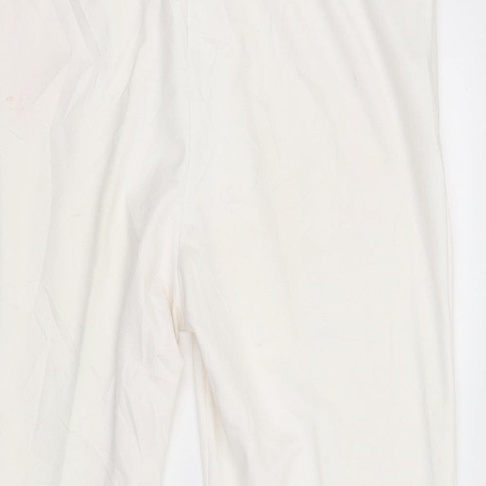 Karella Womens White Capri Trousers Size 24 L28 in