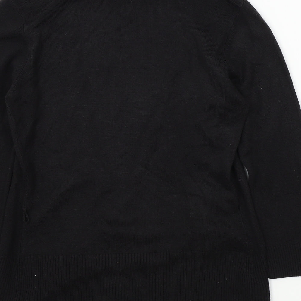 M&S Womens Black Cardigan Jumper Size 8