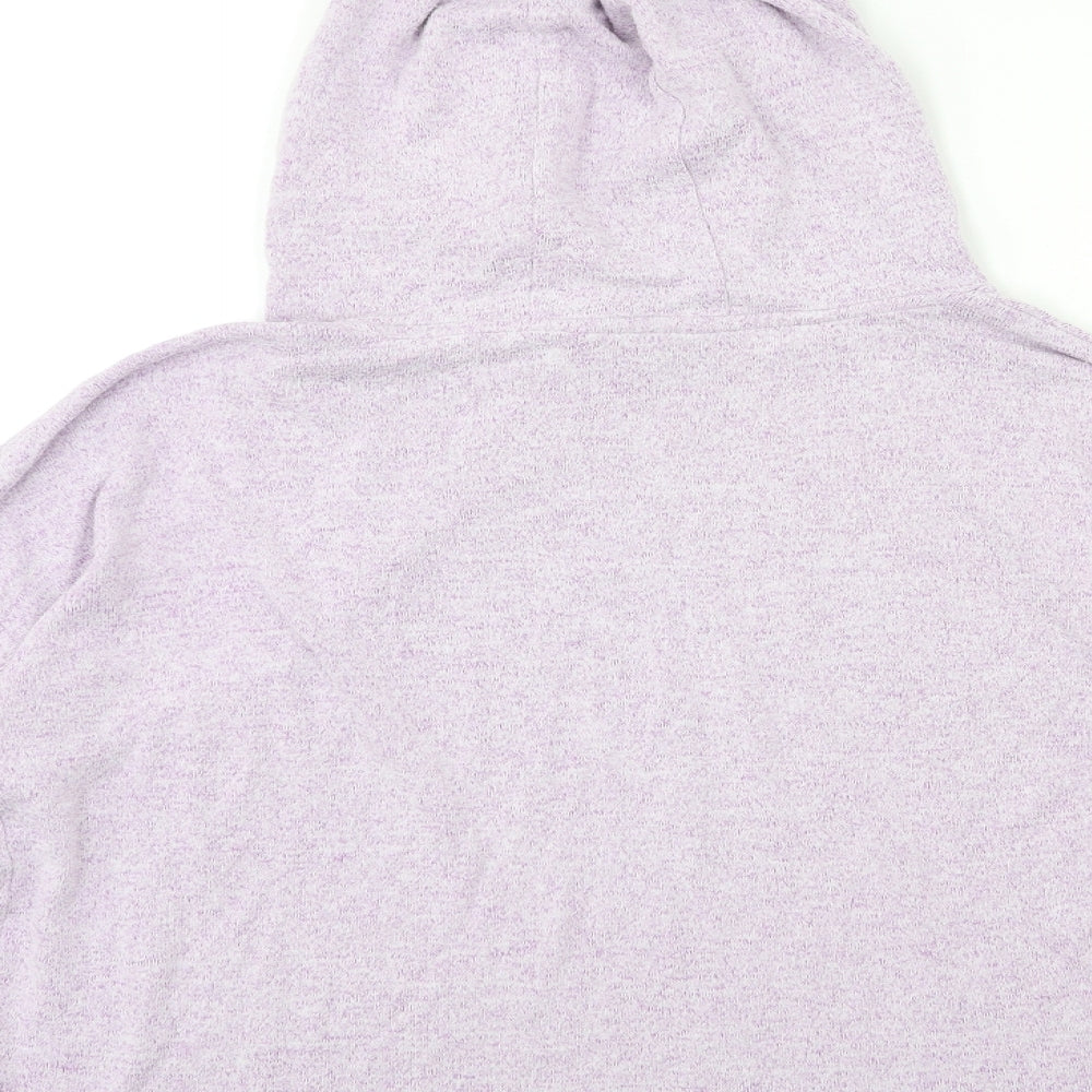 Marks and Spencer Girls Purple Knit Pullover Hoodie Size 13 Years