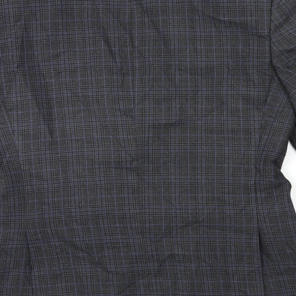 Marks and Spencer Mens Blue Check Jacket Suit Jacket Size 40