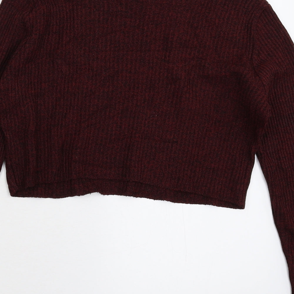 Hearts & Bows Womens Brown Knit Pullover Jumper Size S