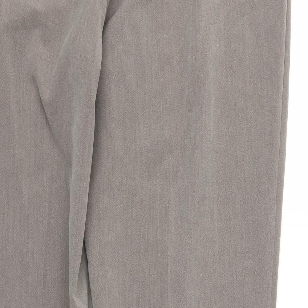 Classic Womens Brown Trousers Size 16 L29 in - Stretch waistband