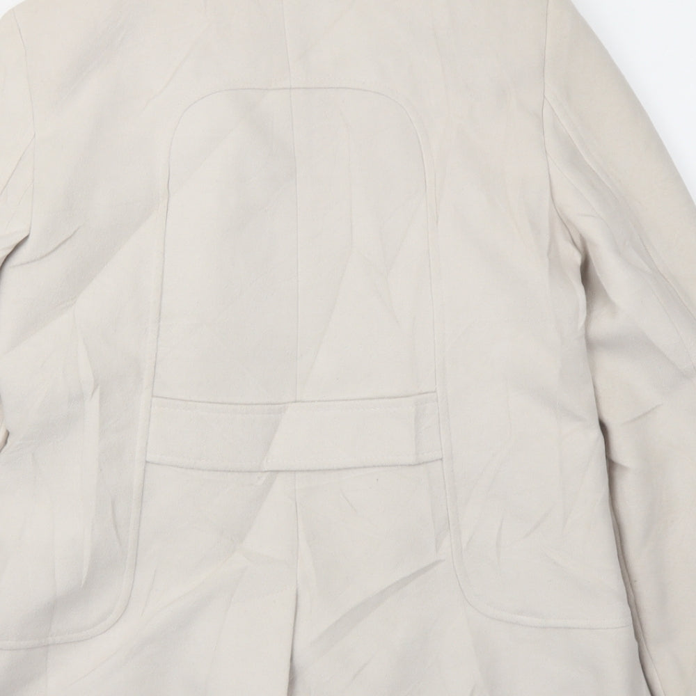 M&Co Womens Ivory Jacket Coat Size 10