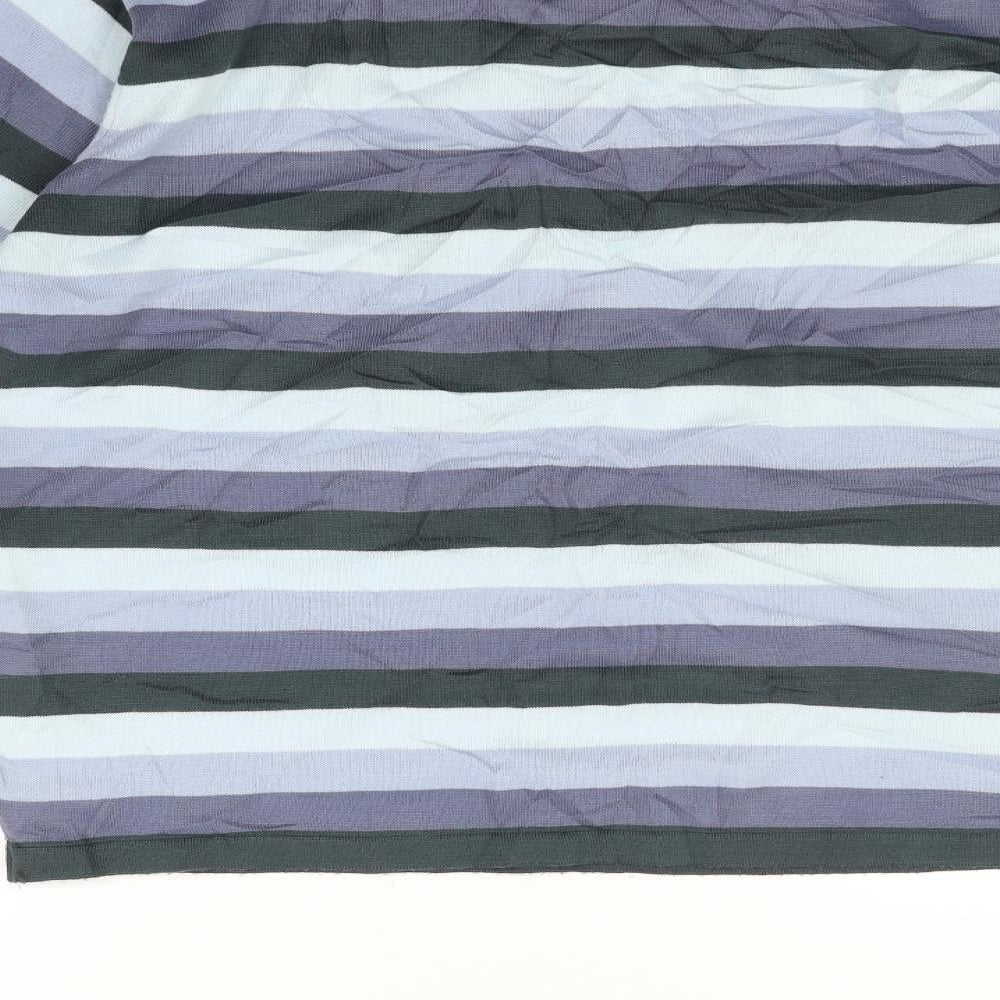Defined Womens Blue Striped Pullover Jumper Size L