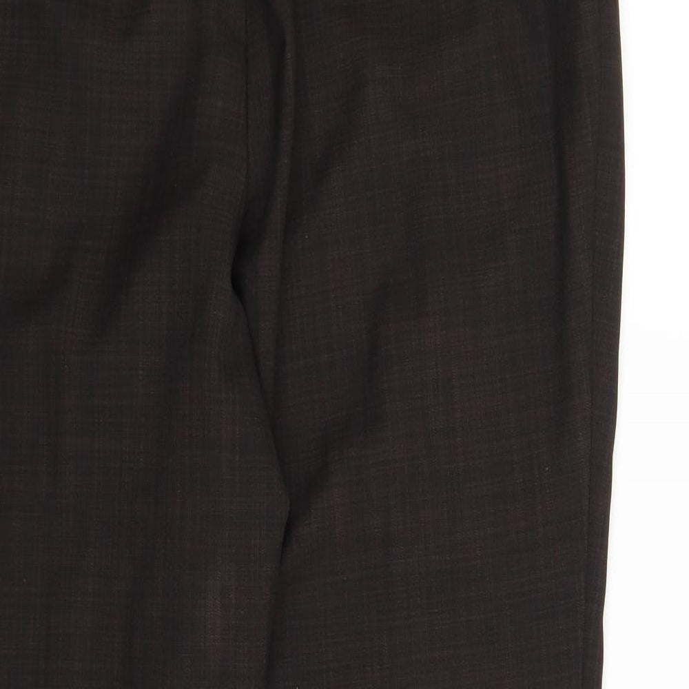 M&S Womens Brown Pedal Pusher Trousers Size 16 L24 in