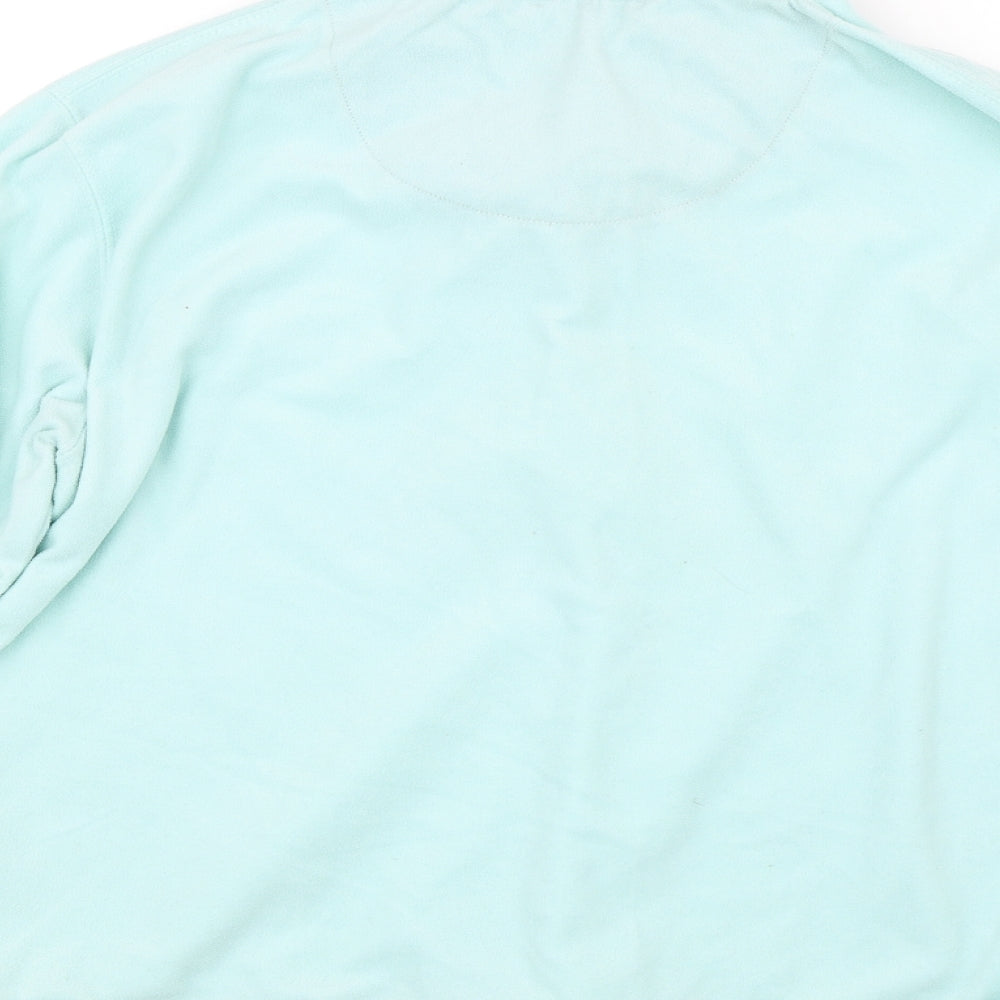 J Collection Womens Blue Fleece Pullover Size S