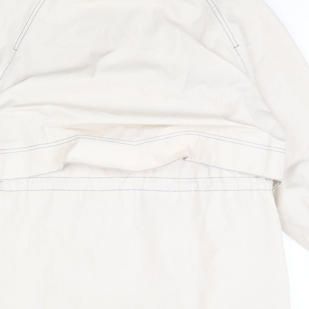Preworn Womens White Rain Coat Coat Size 12