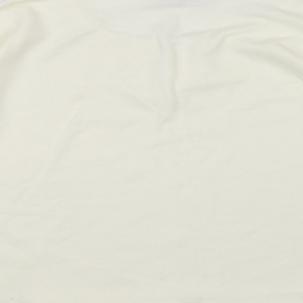 Bonmarché Womens White Pullover Jumper Size S
