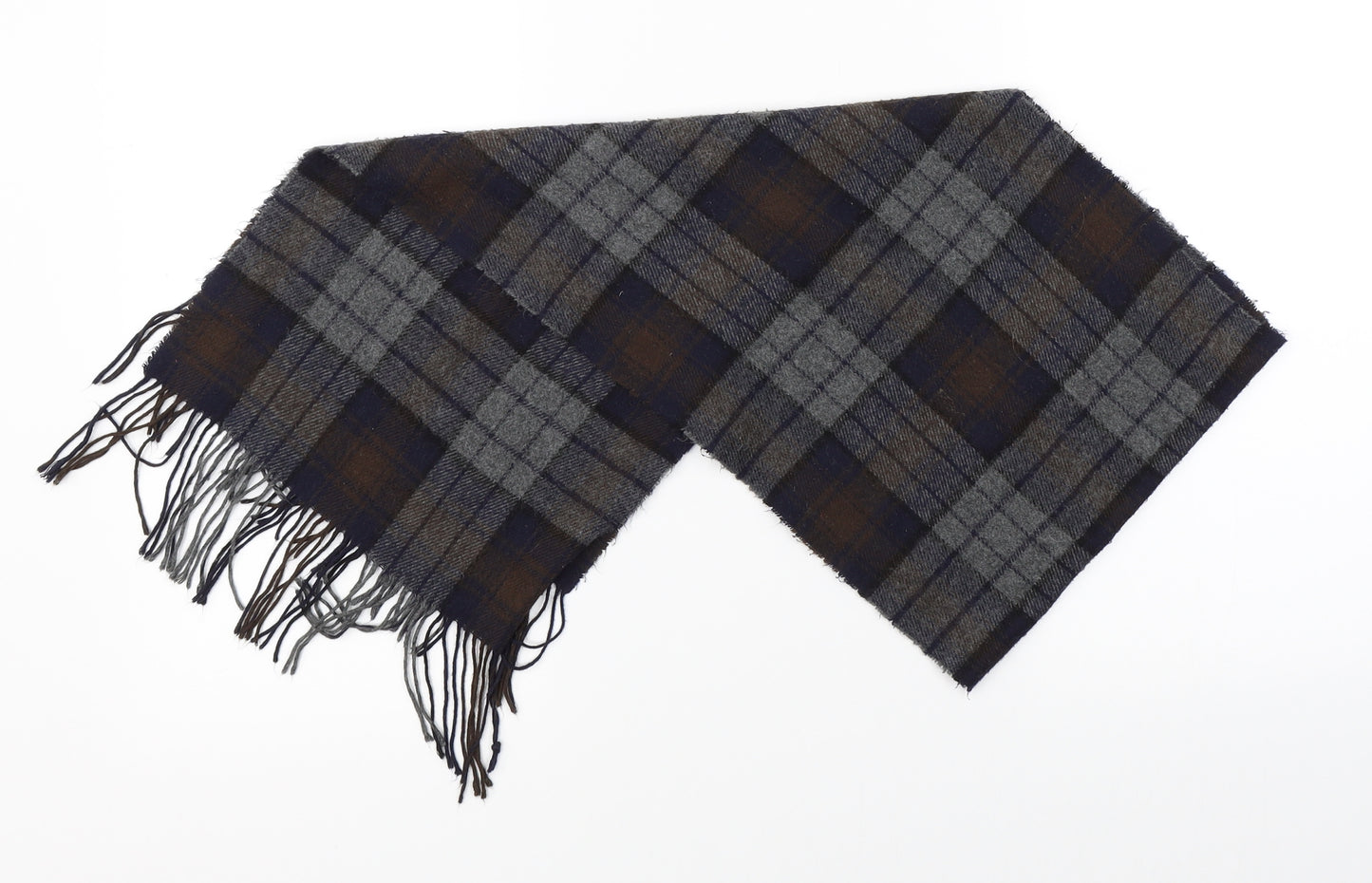 Preworn Mens Multicoloured Plaid Scarf One Size
