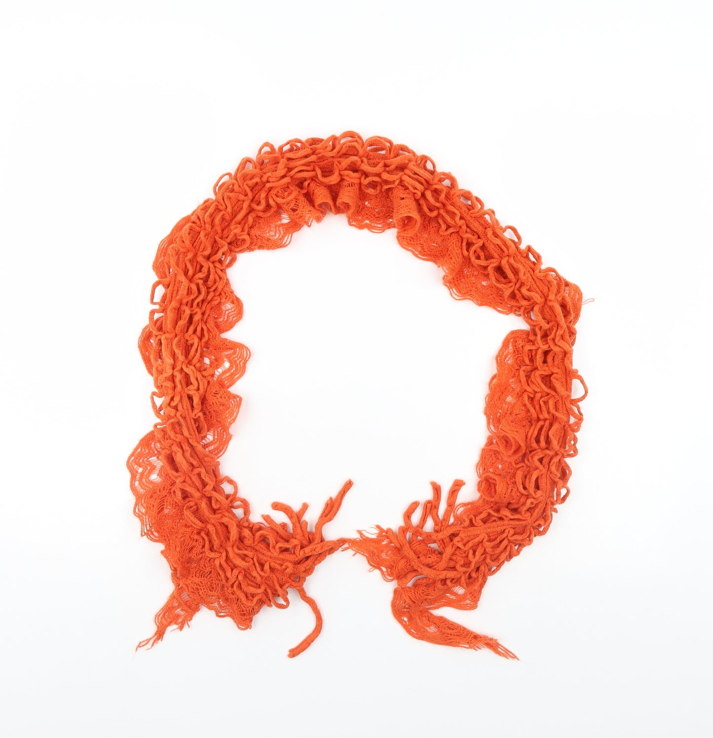 Preworn Womens Orange Scarf