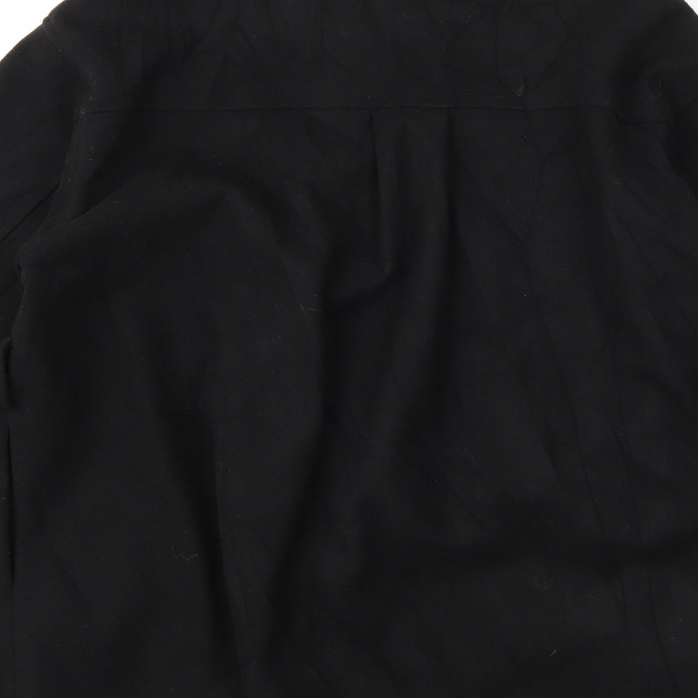 Zara Womens Black Overcoat Jacket Size M