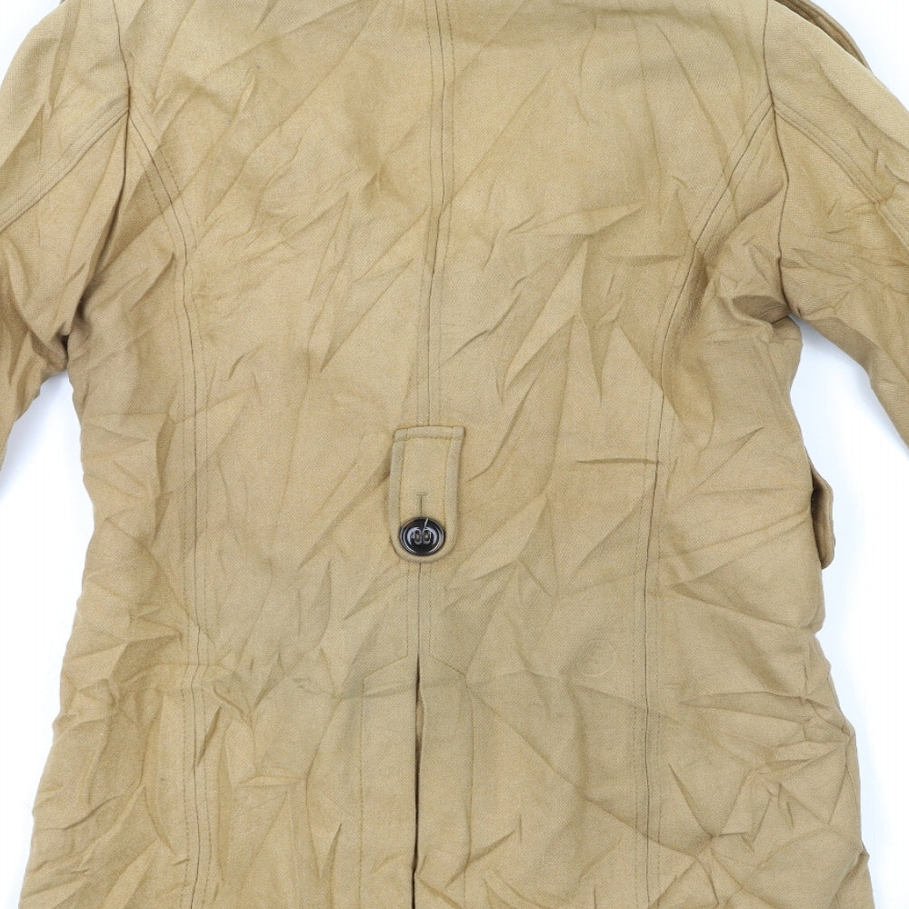 Yessica Womens Beige Overcoat Coat Size 12