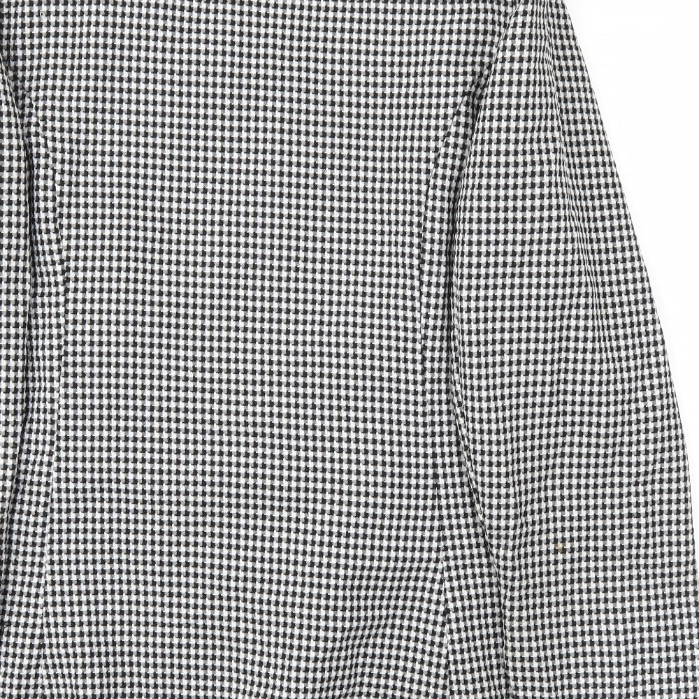 SWEET Womens Black Check Jacket Blazer Size 18