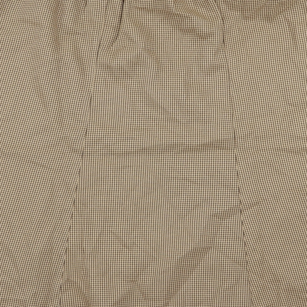 Damart Womens Yellow Houndstooth Flare Skirt Size 18 - Stretch waistband