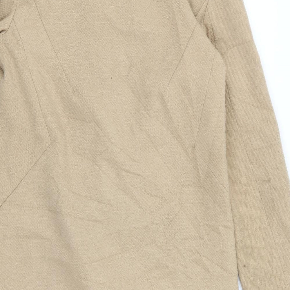 Oasis Womens Beige Overcoat Coat Size M