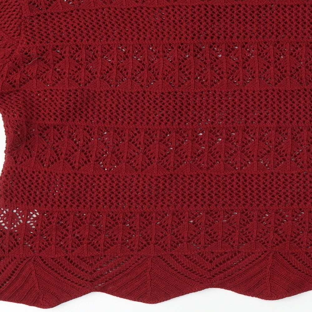 Per Una Womens Red Pullover Jumper Size 16
