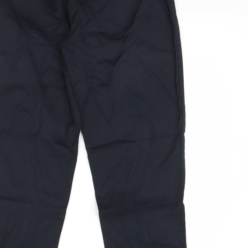Preworn Womens Black Trousers Size 14 L29 in