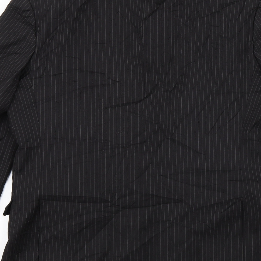 Cartel Mens Black Striped Jacket Suit Jacket Size 38