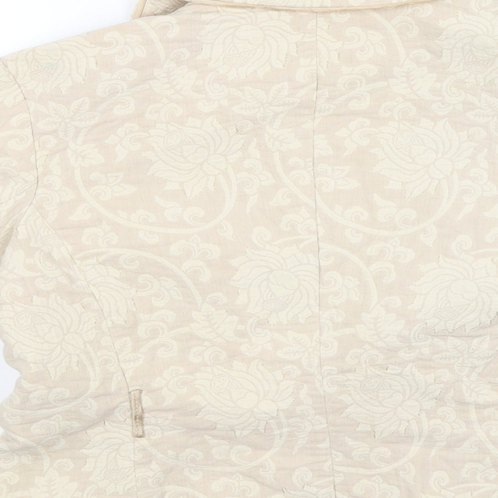 Schumacher Womens Beige Fair Isle Jacket Size M